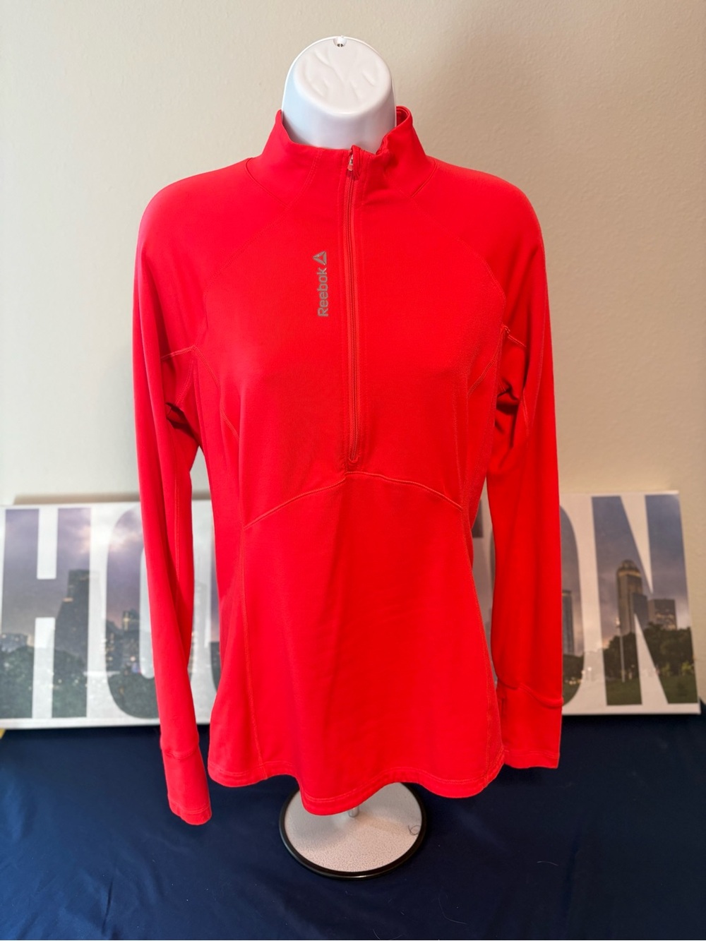 Reebok Women’s Bright Red Quarter-Zip Pullover